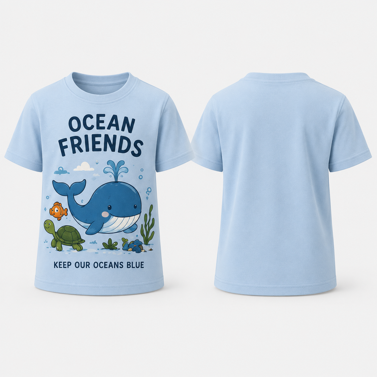 Ocean Friends Kids T-Shirt – Sky Blue